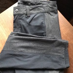 Prana 2 tone charcoal and black pants